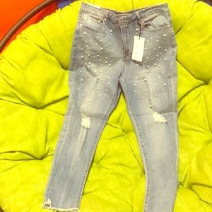 Stretch fitted jeans